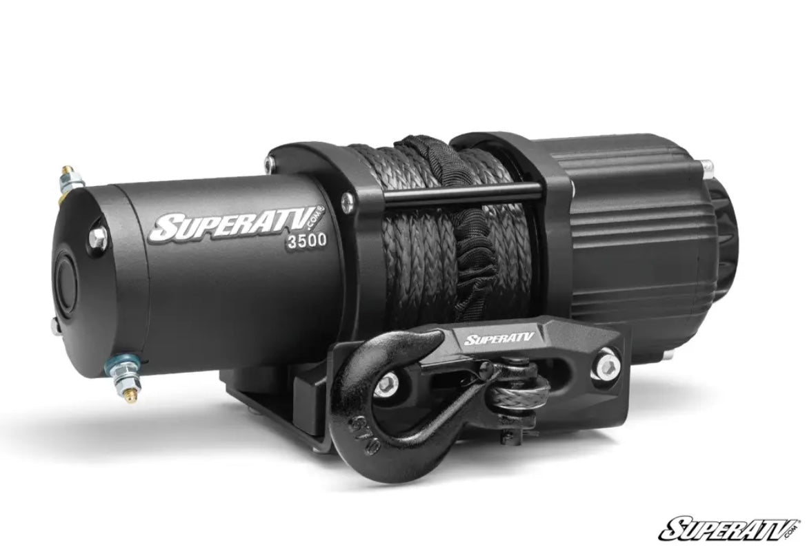 SATV 3500LB. ATV/UTV WINCH (WITH WIRELESS REMOTE & SYNTHETIC ROPE)