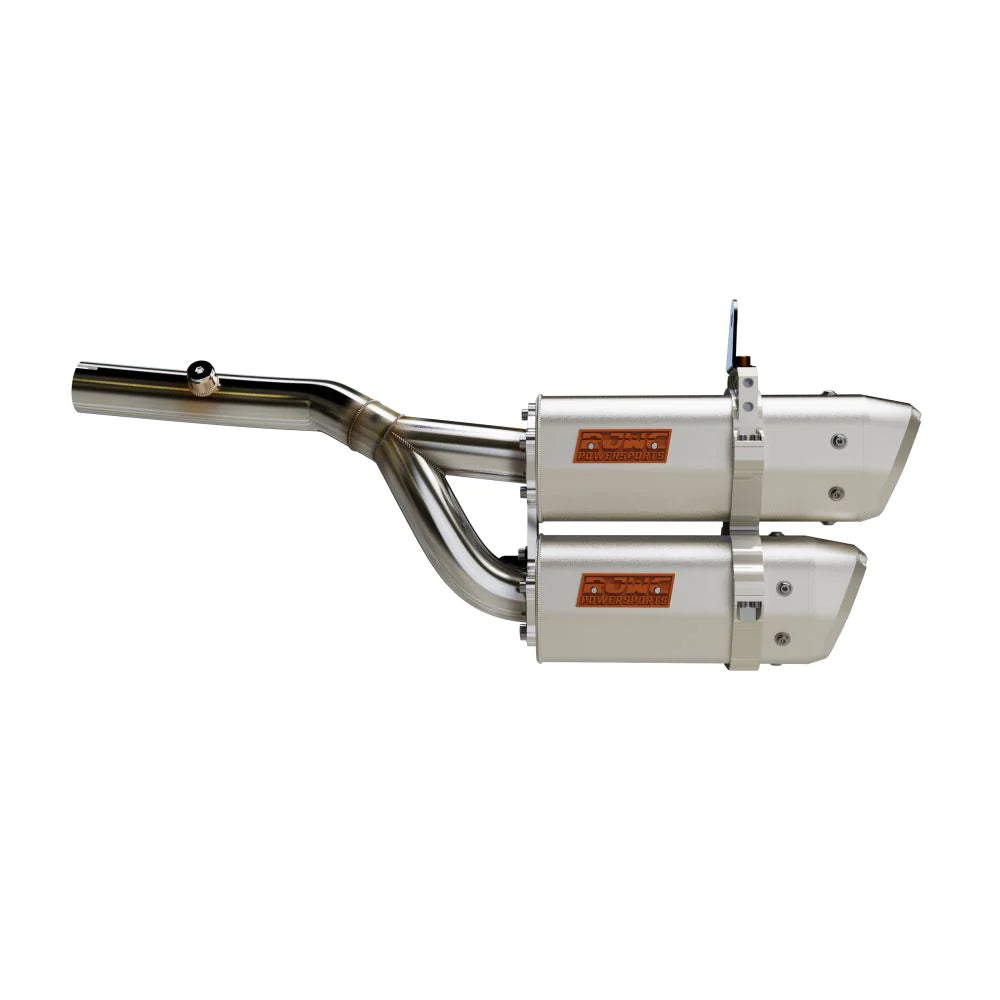 RJWC Dual Stacked APX Slip-On Exhaust For Can-Am Outlander G2 2012-2024